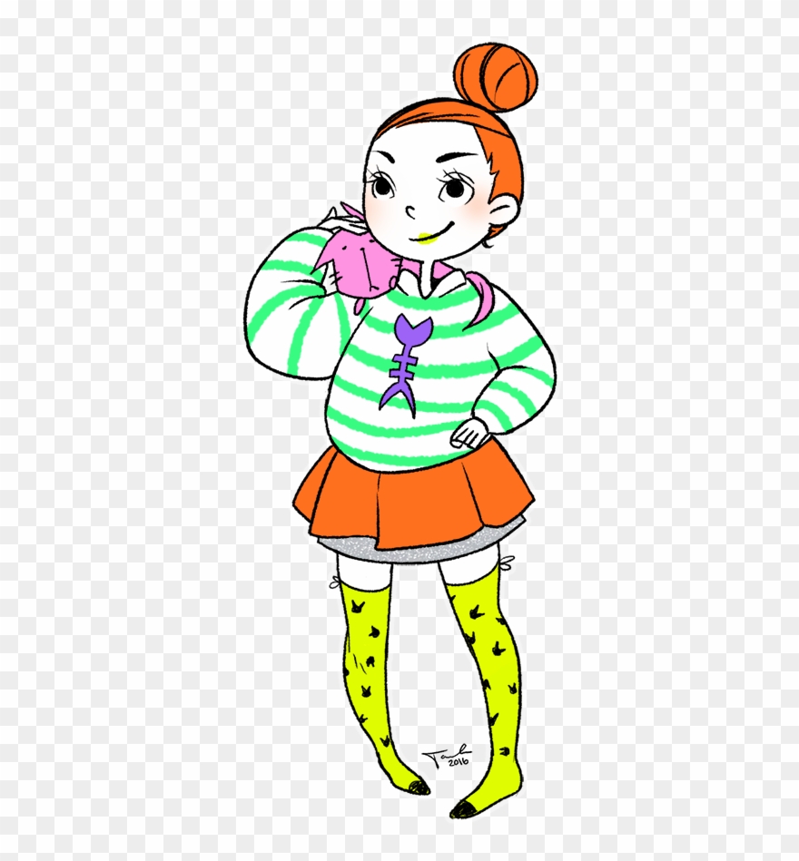 Neon Girl And Radioactive Image Stock - Doodle Date Steph Drawings Clipart