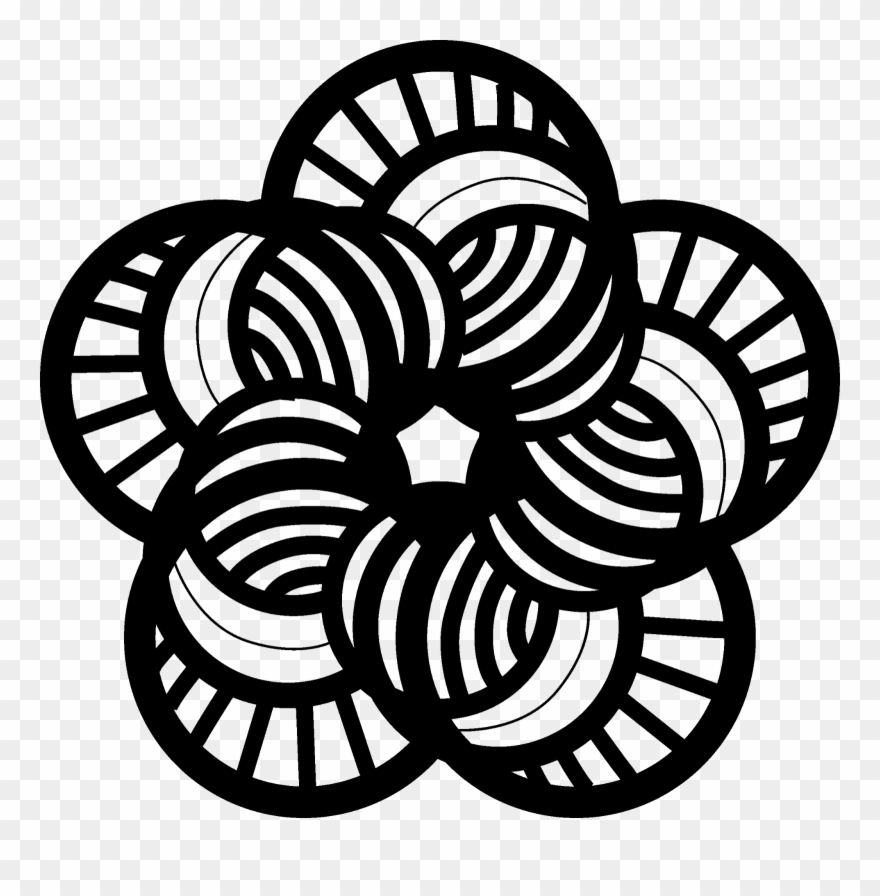 Image Free Download Navigating Through March Lately - Flower Line Clipart White And Black - Png Download