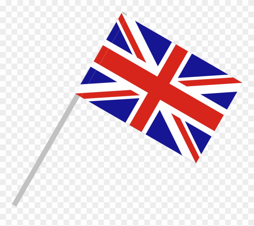 Flag With Flagpole Tunnel - British Flag With Pole Clipart