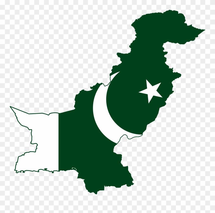 - British Flag - Img Format - Pakistan Map With Flag Clipart