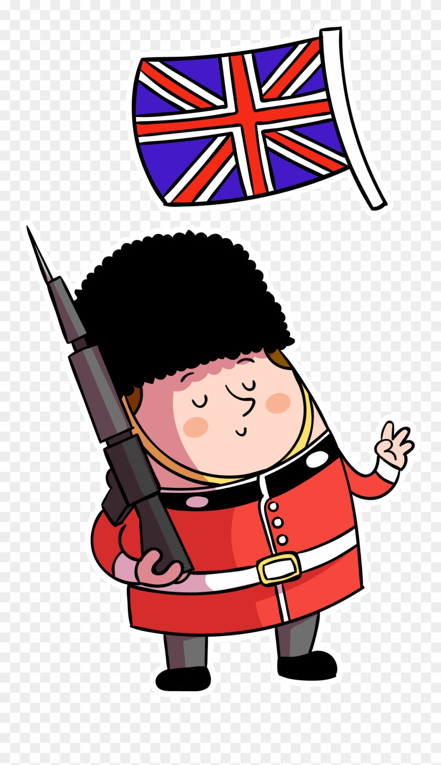 Cartoon British Flag - Cartoon Uk Flag Png Clipart