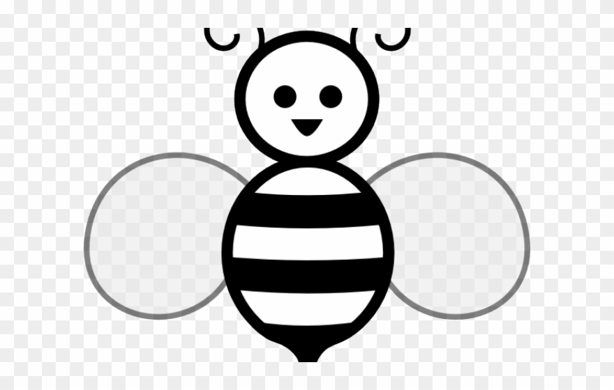 British Flag Clipart Bee - Honey Bee Clipart Black And White Free - Png Download