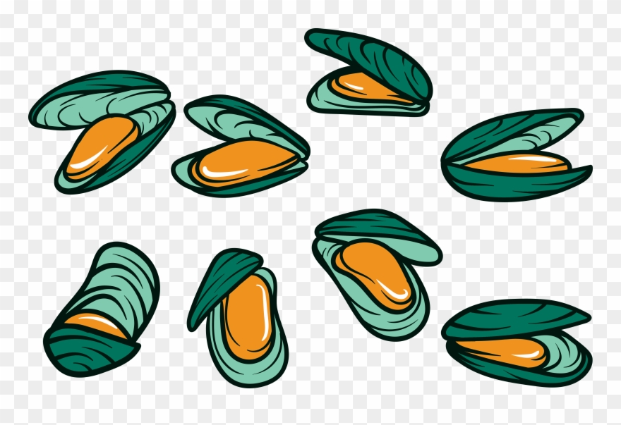 Mussel Seafood Squid Clip Art Cartoon Nail - Oyster Cartoon - Png Download