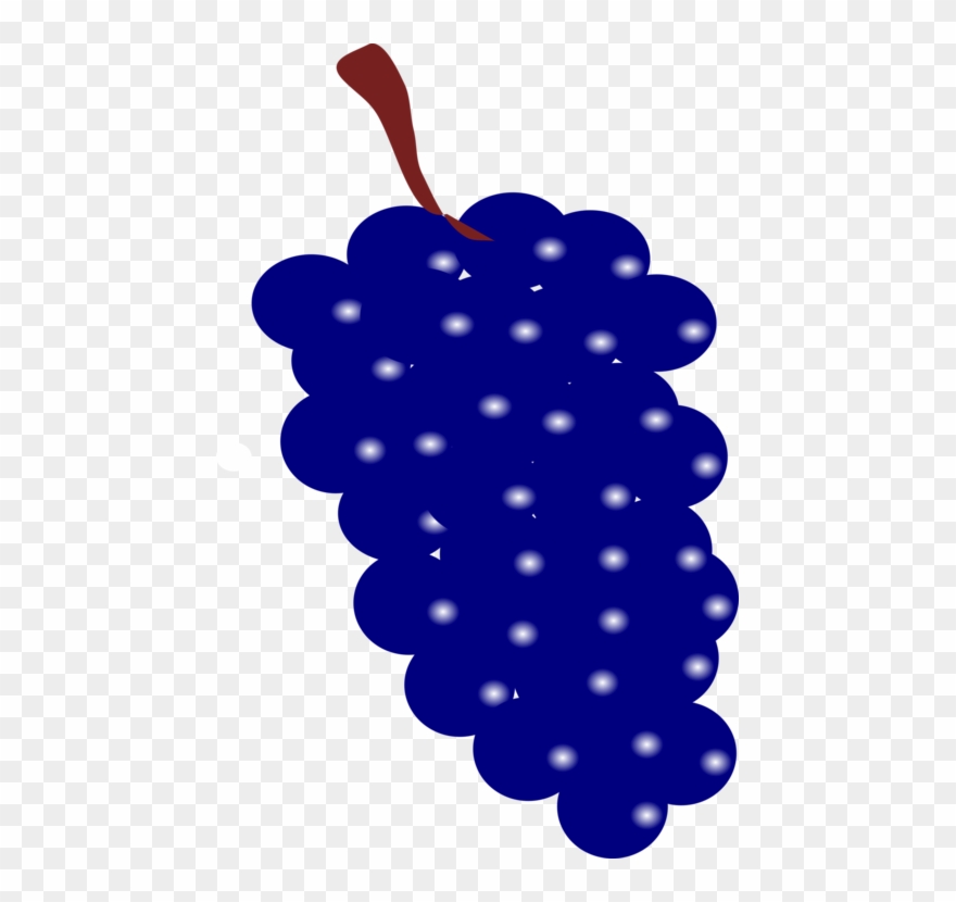 Common Grape Vine Wine Computer Icons Fruit - Blue Grape Clipart - Png Download