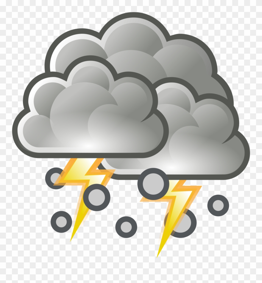 Hurricane Clipart Hail Weather - Weather Storm - Png Download