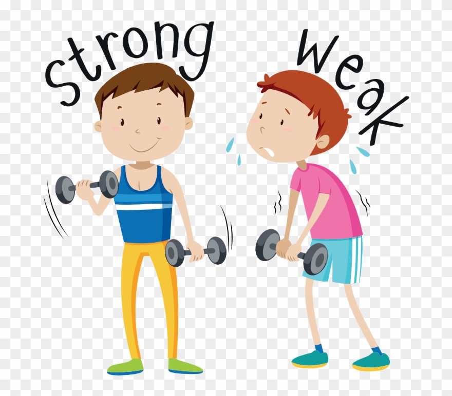 Strong Vs Weak, Life Vs Live - Strong Weak Clipart