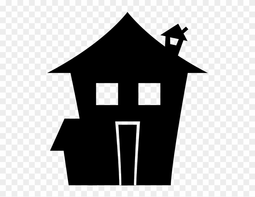 Haunted House Rubber Stamp - Rubber Stamp Clipart