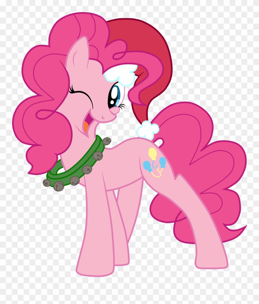 Festive Pinkie Pie By Junkiesnewb - My Little Pony Christmas Png Clipart