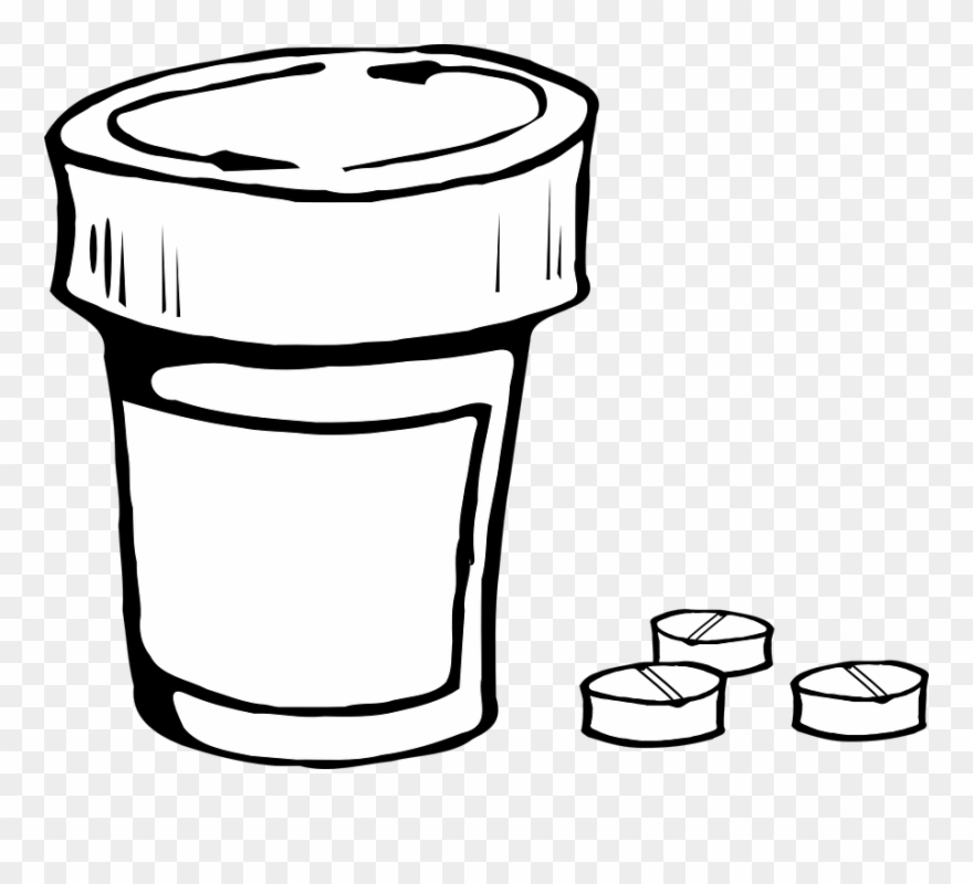 Medicine-312316 960 720 - Pills Clipart Black And White - Png Download