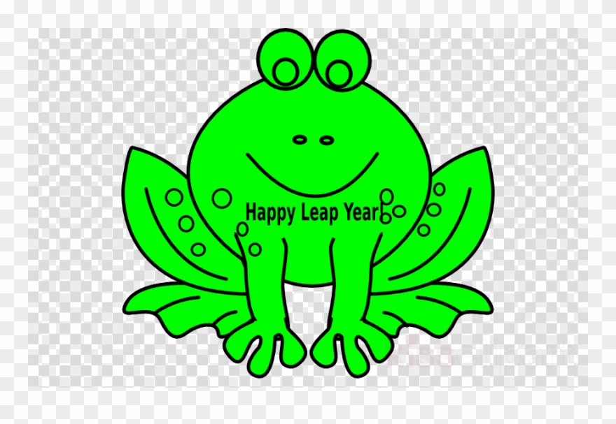 Green Frog Cartoon Clipart Tree Frog Amphibians - Leap Year Clip Art - Png Download