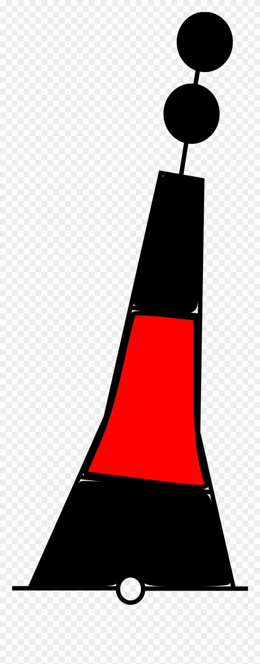Big Image - Red And Black Buoy Clipart