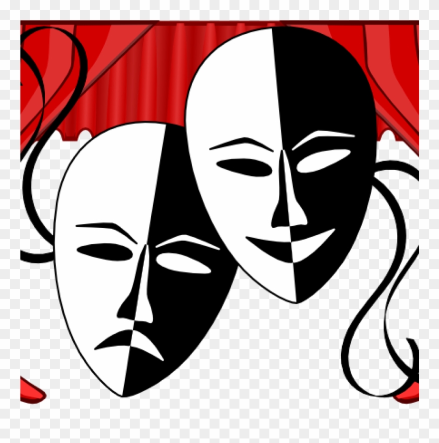 Theatre Clipart Mask - Theatre Masks - Png Download