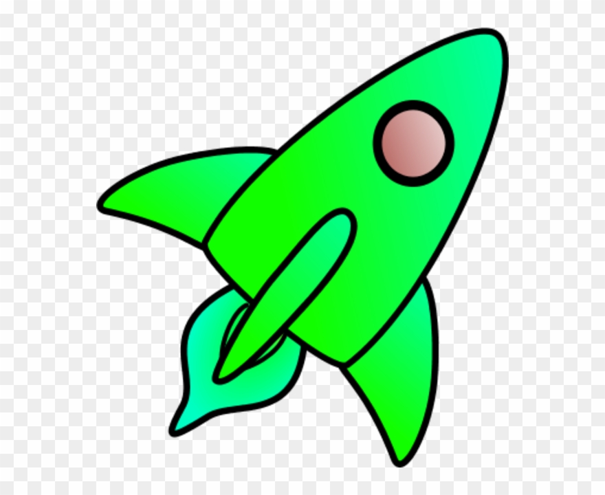 Flying Rocket Clipart 36 Green Rocket Clipart 600 640 - Clip Art - Png Download
