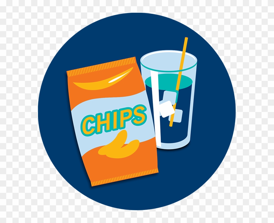 A Bag Of Potato Chips Next To A Cold Beverage - Potato Chip Clipart