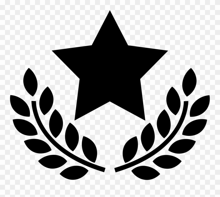 Award Star With Olive Branches Svg Png Icon Free Download - Star With Olive Branches Clipart