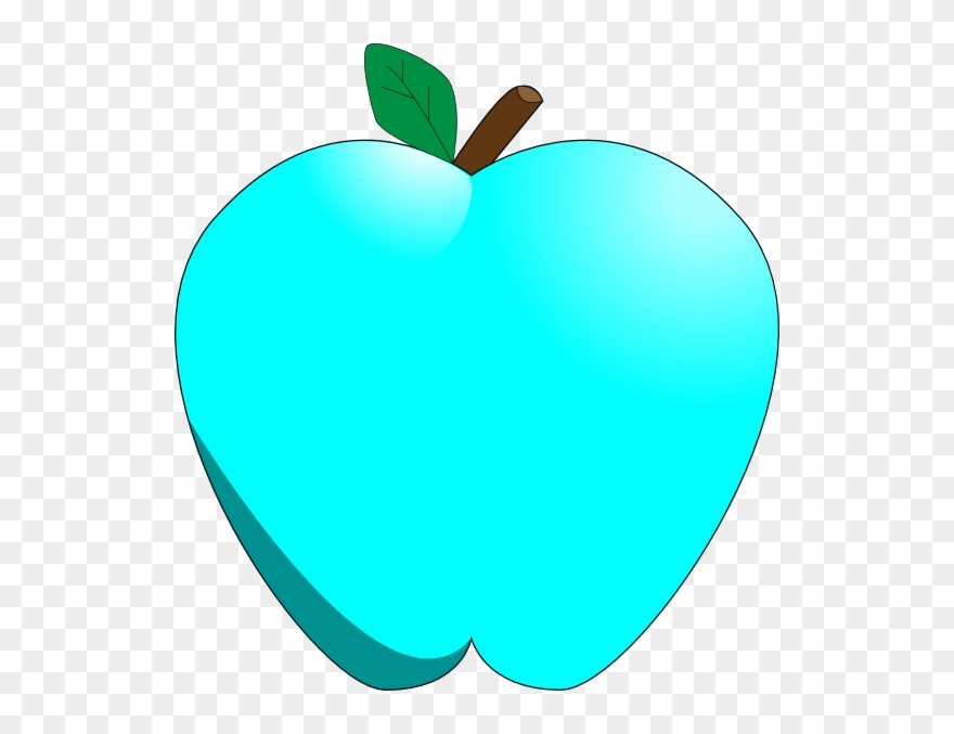 Blue Apple Clip Art At Clker - Blue Apple Clipart - Png Download