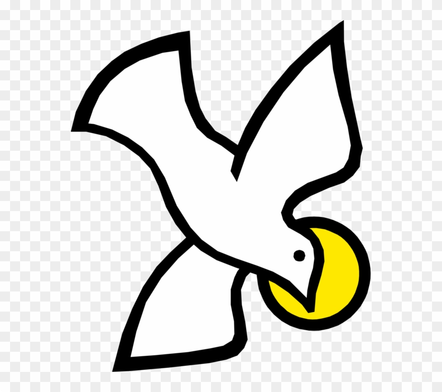 Holy Trinity Spirit Dove With Halo - Dibujo Paloma Espiritu Santo Clipart