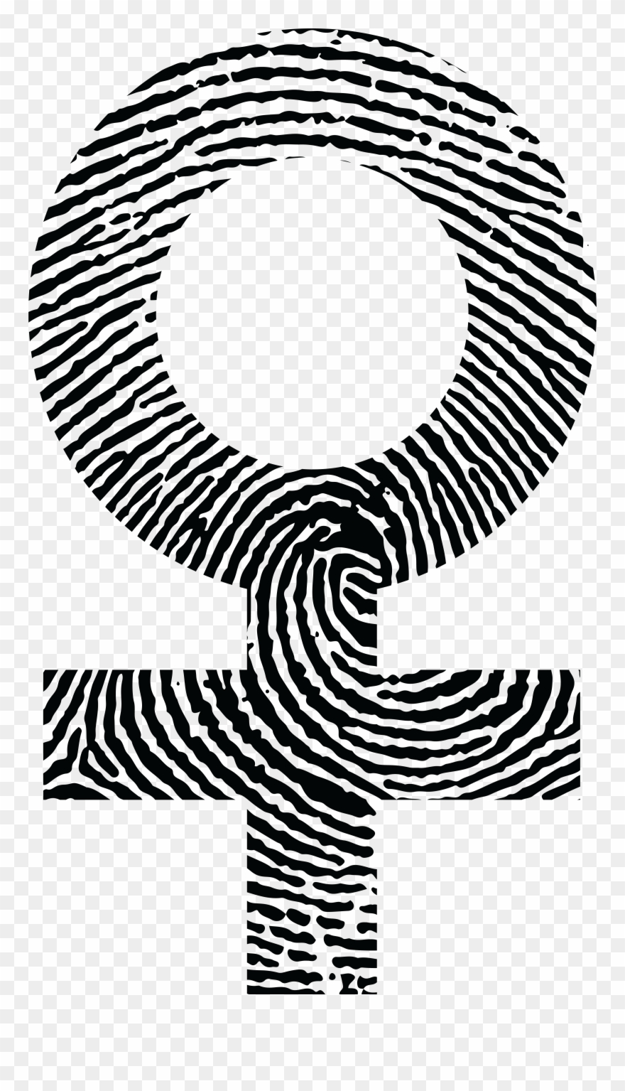 Free Clipart Of A Thumb Print Female Gender Symbol - Small Finger Prints - Png Download