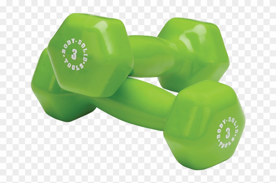 Dumbbells - Body Solid Vinyl Dumbbells 3 Lb Pair (green) Clipart