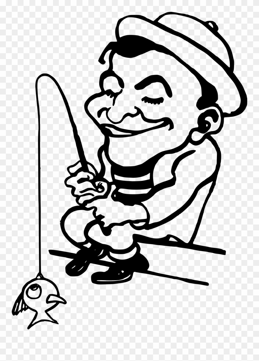 Big Image - Happy Fisher Clipart