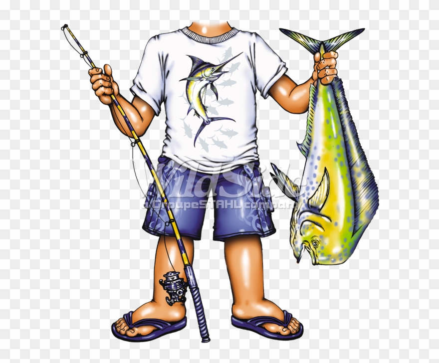 Fisher Boy With Fish - Fisher Boy Clipart