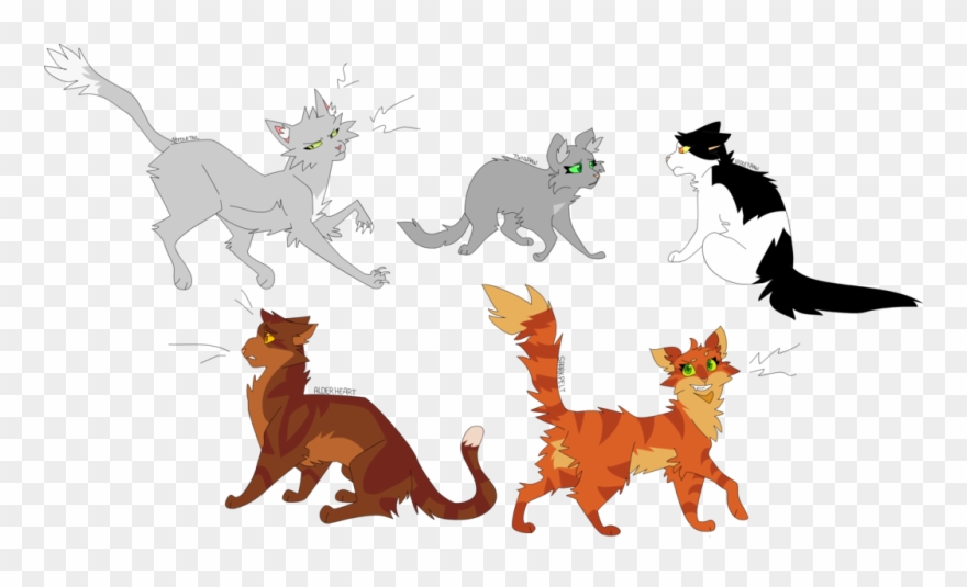 Warrior Cats Png Thunder And Shadow - Warrior Cats Twigpaw And Violetpaw Clipart