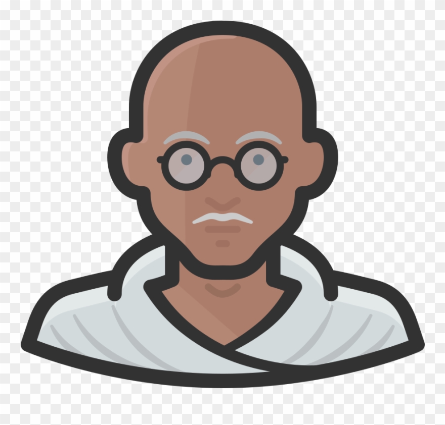 Mahatma Gandhi Vector Free Png Image File Photo - Gandhi Icon Clipart