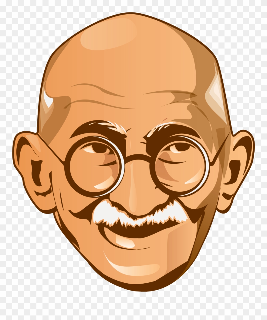 Mahatma Gandhi Png Picture - Gandhi Face Png Clipart
