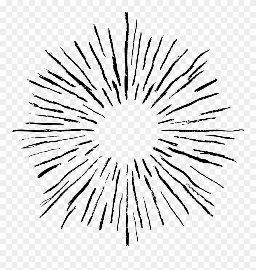 Starburst Drawing Painting Picture Black And White - 21 Point Star Clipart