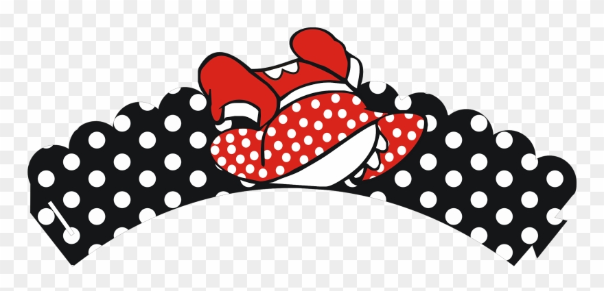 Wrappers Y Toppers Para Cupcakes De Minnie Y Mickey - Molde Saia Cupcake Minnie Vermelha Clipart