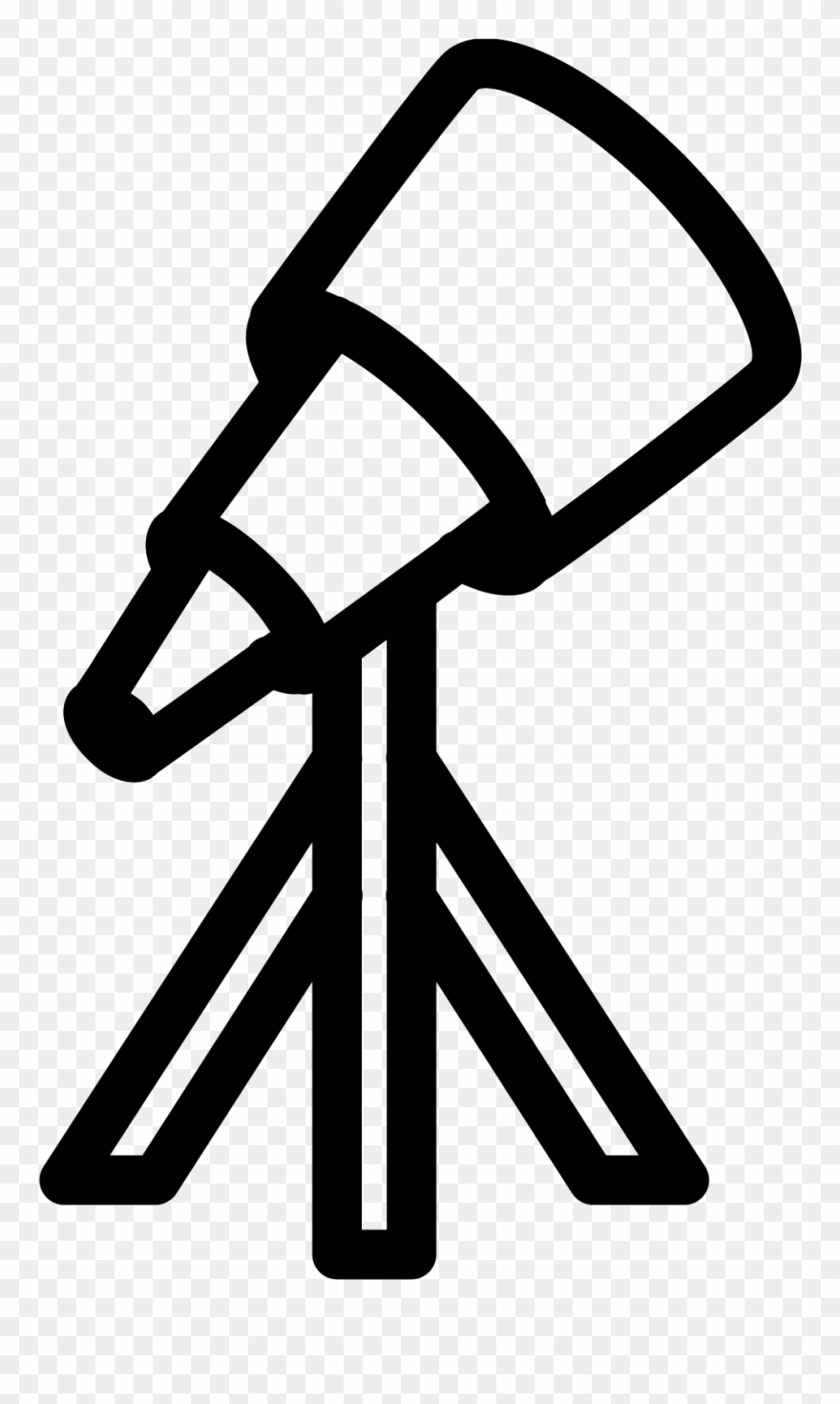 This Icon Is Depicting A Telescope - Telescopio Ico Clipart