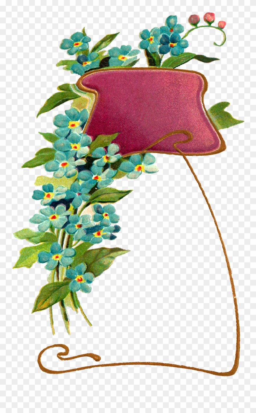 Flower Frame Digital Image - Picture Frame Clipart