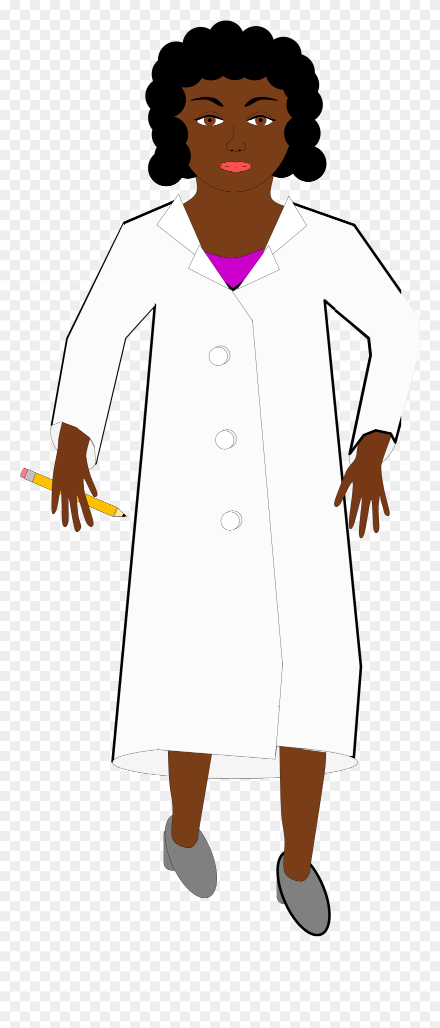 Black Woman,chemist,female,lab - Doctor Clip Art Free - Png Download