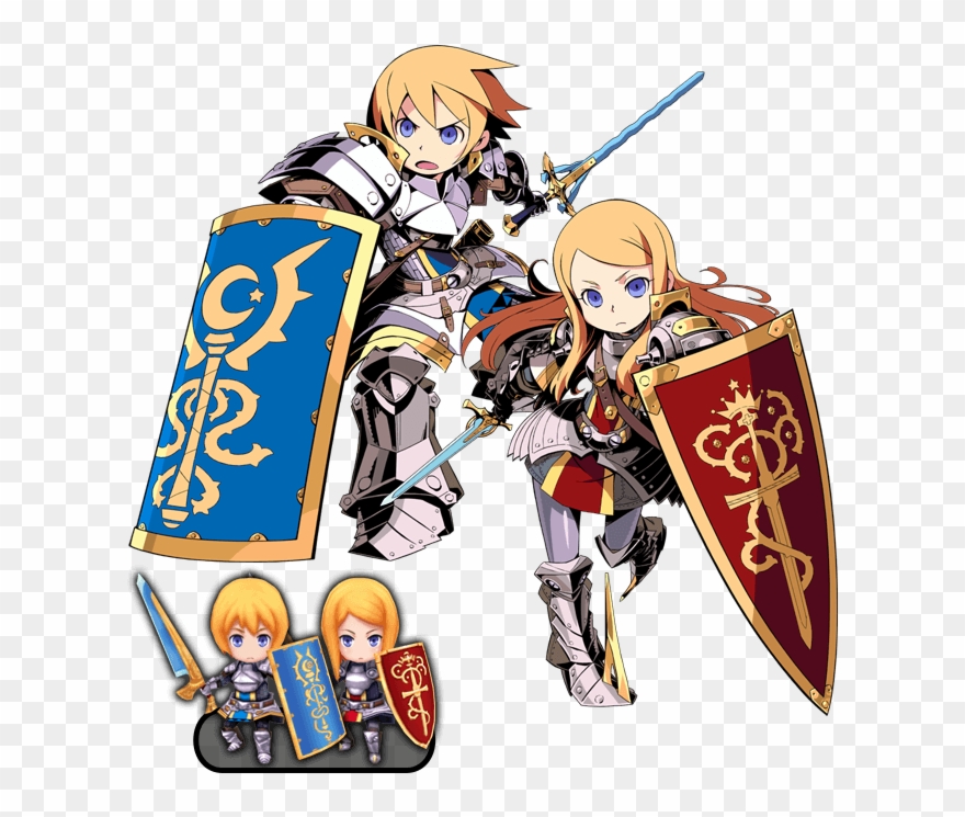 Pre Order Etrian Mystery Dungeon, A New Cross Over - Etrian Odyssey Protector Female Clipart
