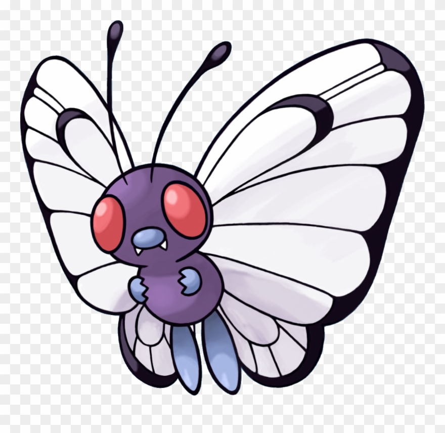 012butterfree Pokemon Mystery Dungeon Red And Blue - Butterfree Pokémon Clipart