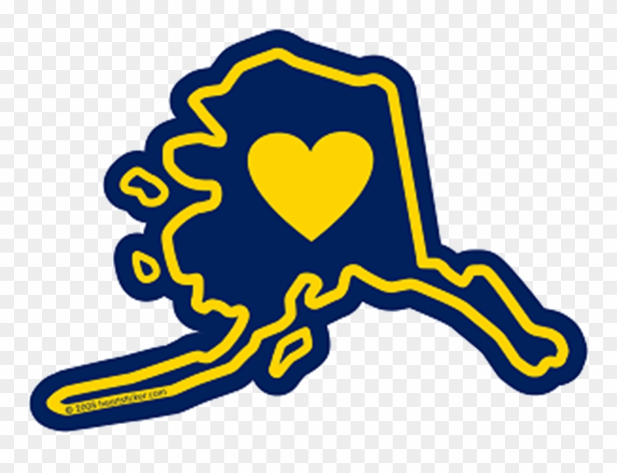 Heart In Alaska Sticker - Alaska Stickers Clipart