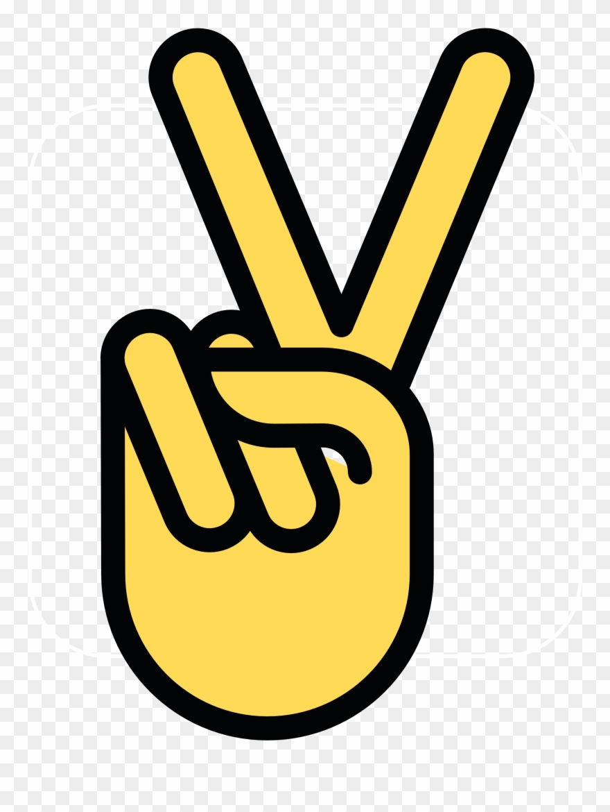 Mustard V Sign Peace Symbol Cnd Logo 1979px 181 - Peace Sign No Background Clipart