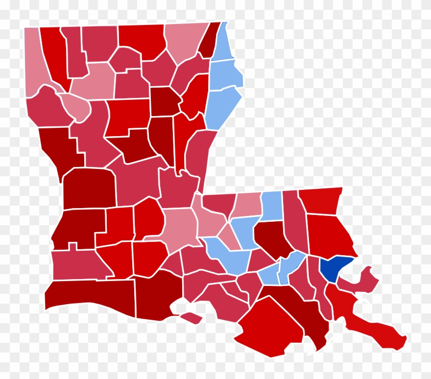 Louisiana Svg File - Louisiana 2016 Election Results Clipart