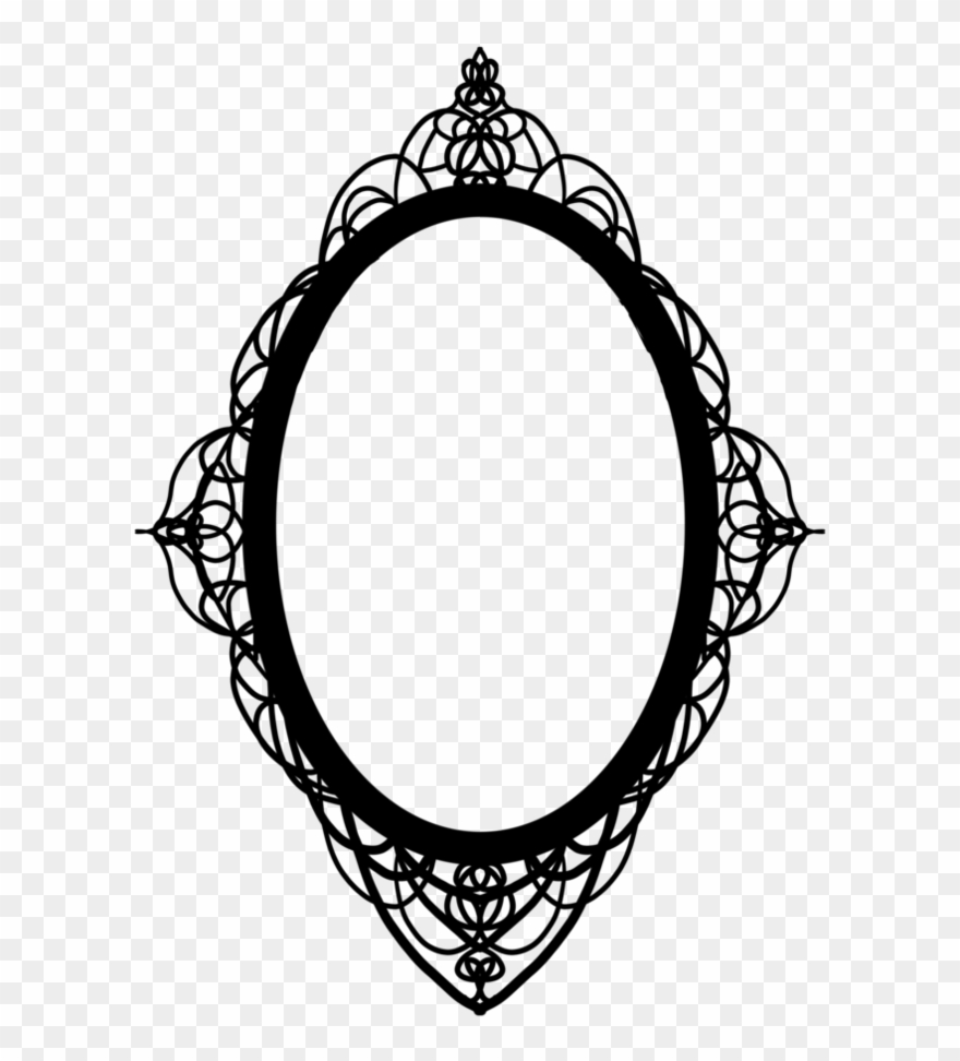 Clip Library Stock Mirror Drawing At Getdrawings - Gothic Mirror Frame - Png Download