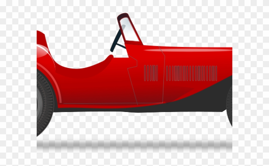 Classic Car Clipart - Red Vintage Sports Car Shower Curtain - Png Download