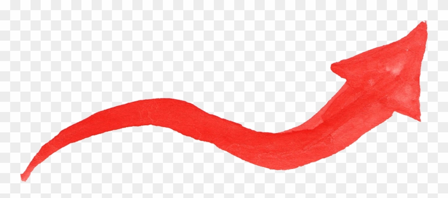 16 Red Watercolor Arrow - Draw Red Arrow Png Clipart