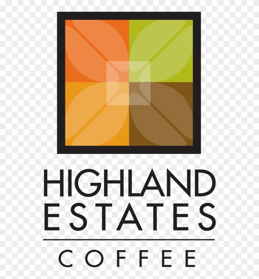 He Estates Logo Bw - Highland Estates Coffee Logo Clipart