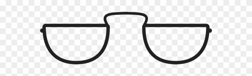 Half-moon Glasses Stamp - Half Moon Spectacles Clip Art - Png Download