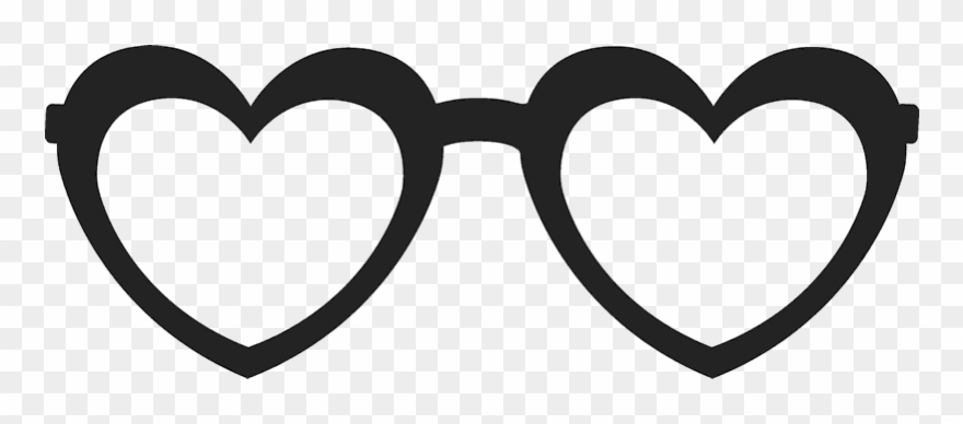 Heart-shaped Glasses Stamp - Heart Clipart