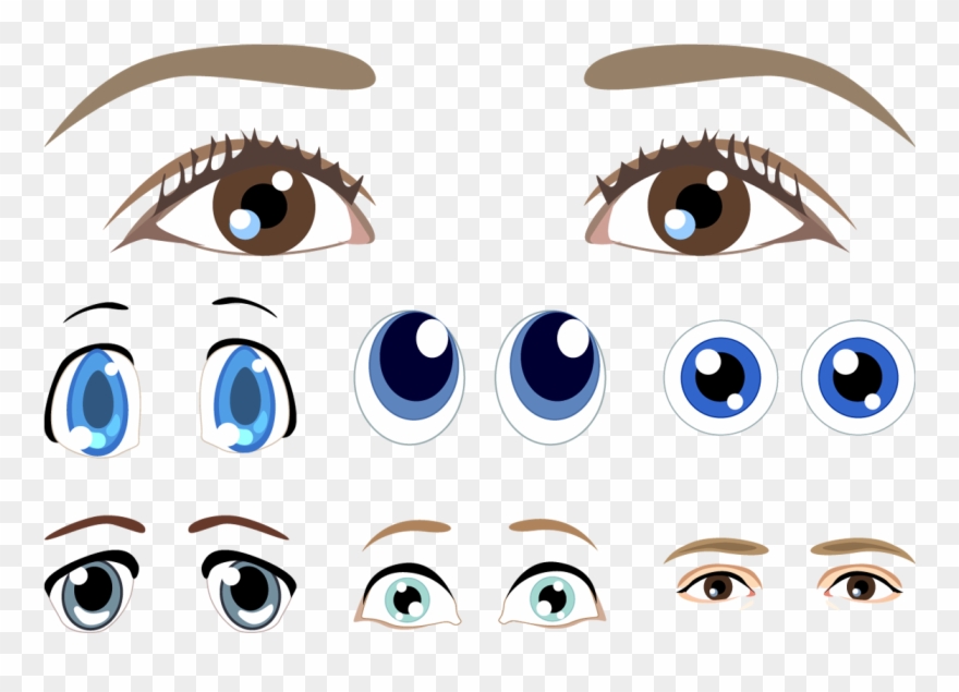 Eyebrow Clip Art - Vector Eyes - Png Download