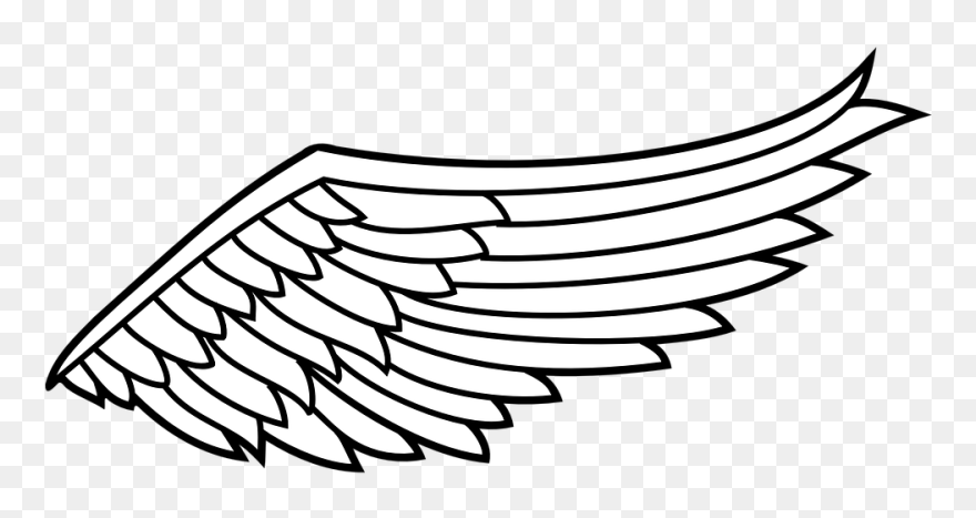 Eagle Black And White Clip Art At Clker Com Gallery - Angel Wing Clipart Png Transparent Png
