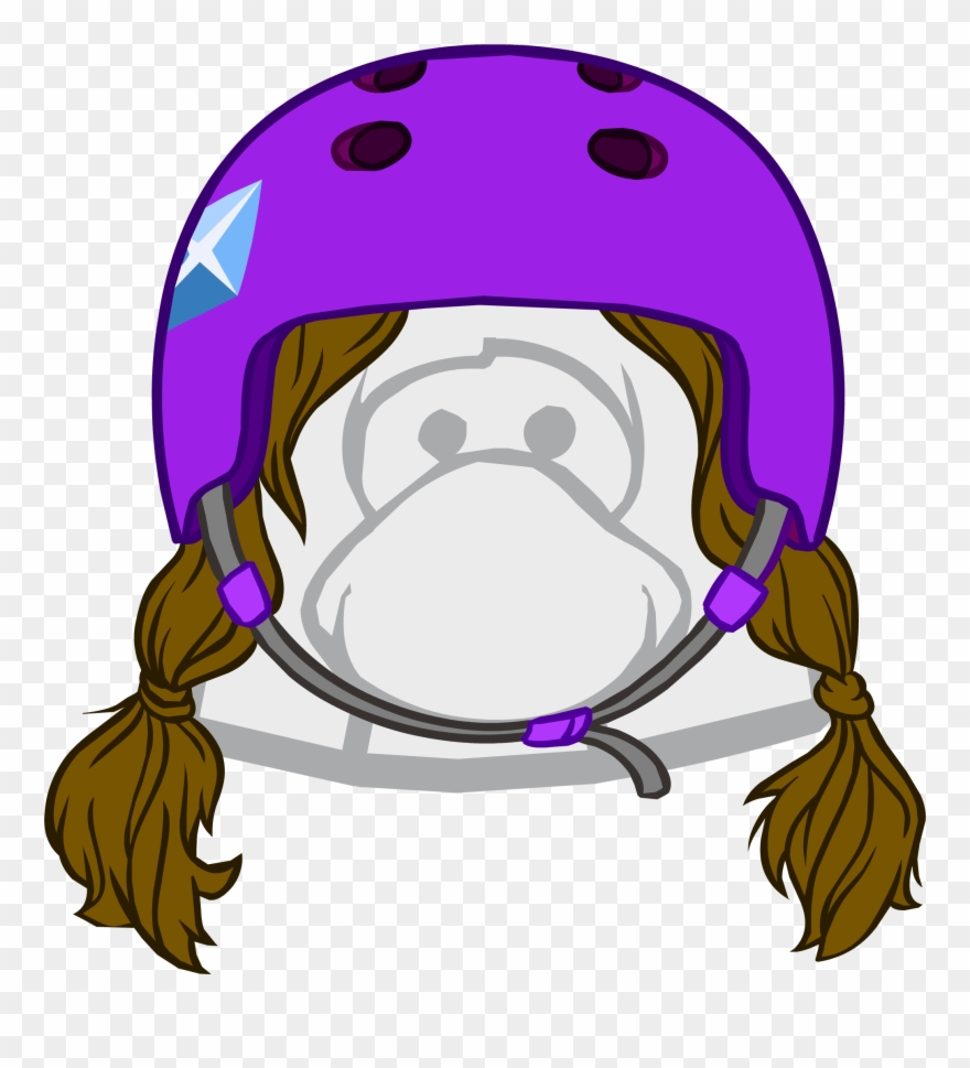 Brunette Skater Pigtails Icon - Emoticones Con Casco Clipart