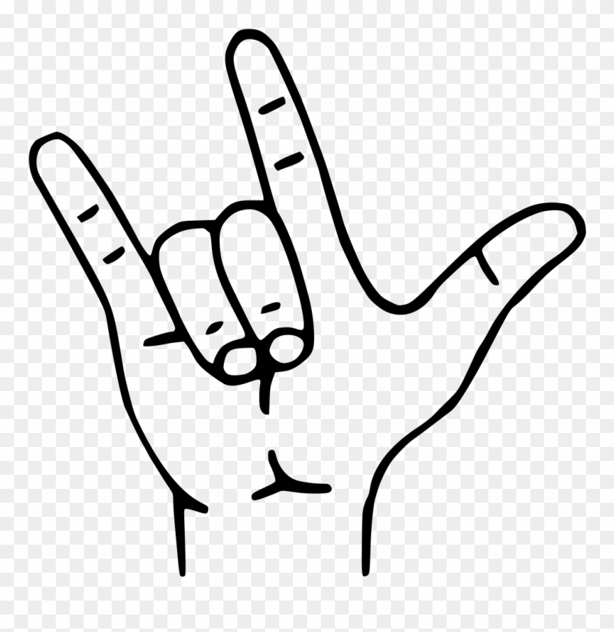 File - Ily - Svg - Love You Sign Language Svg Clipart