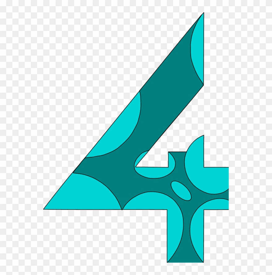 Abstract Animal Number 4 Clipart - Green Number Vector Png Transparent Png