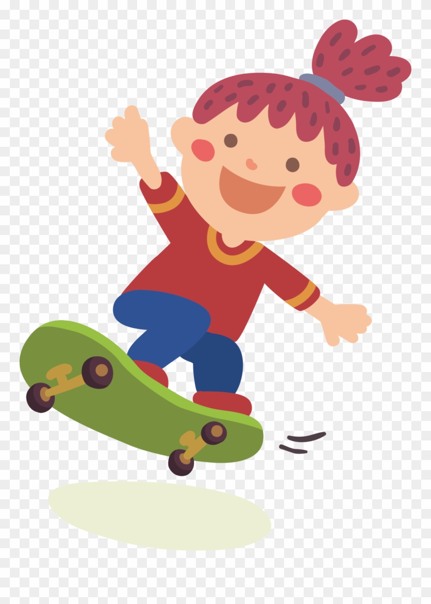 Skateboarding Clipart Skateboard Trick - Illustration - Png Download